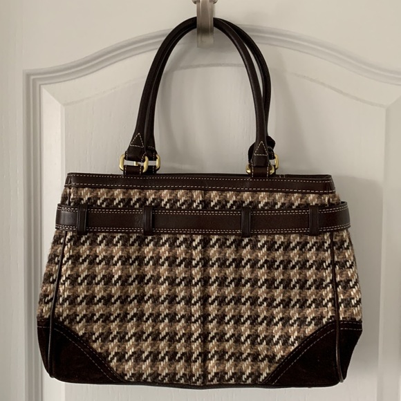 COACH Factory Leather and Tweed Hand Bag - Picture 9 of 16